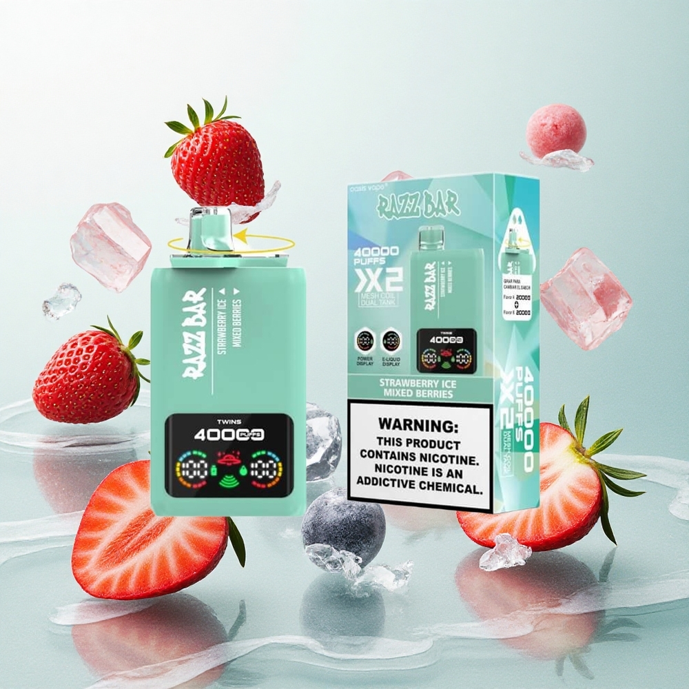 Razz Bar 40000 Puffs Eldobható E-cigaretta Eperjég_Kevert Bogyók, Akkumulátor Kijelző, 650 Mah Type-C Port Razz Bar 40000 Puffs Eldobható E-cigaretta Eperjég_Kevert Bogyók, Akkumulátor Kijelző, 650 Mah Type-C Port