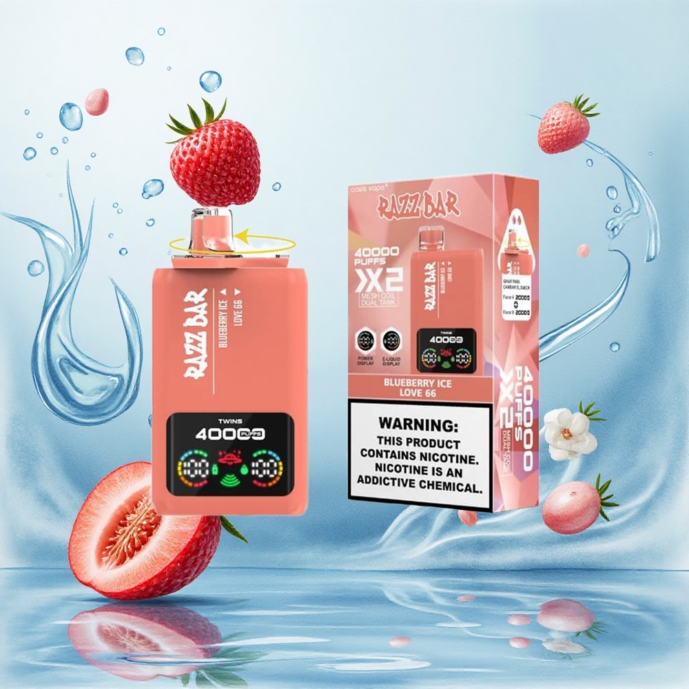 Razz Bar 40000 Puffs Áfonya Jég_Love 66 - 650 Mah Akku, Típus-C Port Razz Bar 40000 Puffs Áfonya Jég_Love 66 - 650 Mah Akku, Típus-C Port