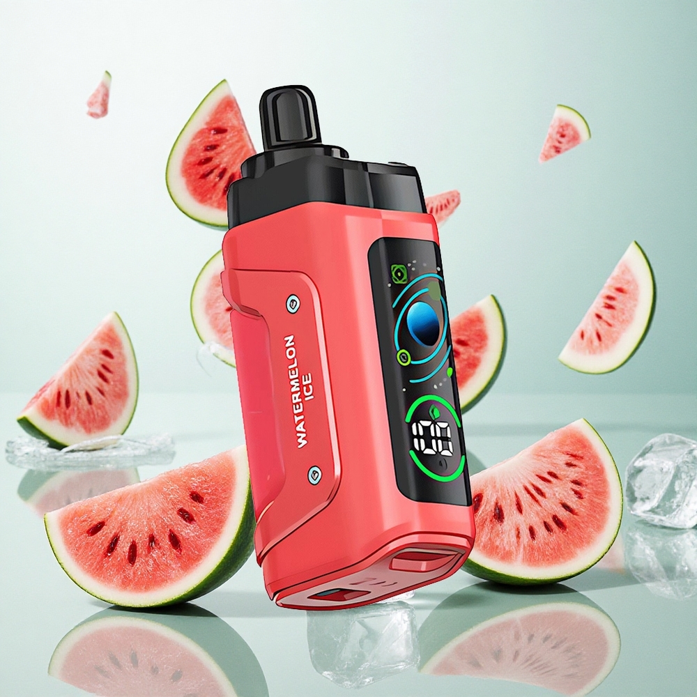 Razz Bar 45000 Puffs Dinnye Jég Beállítható Légáramlással és 1.0 Ohm Mesh Coil Razz Bar 45000 Puffs Dinnye Jég Beállítható Légáramlással és 1.0 Ohm Mesh Coil