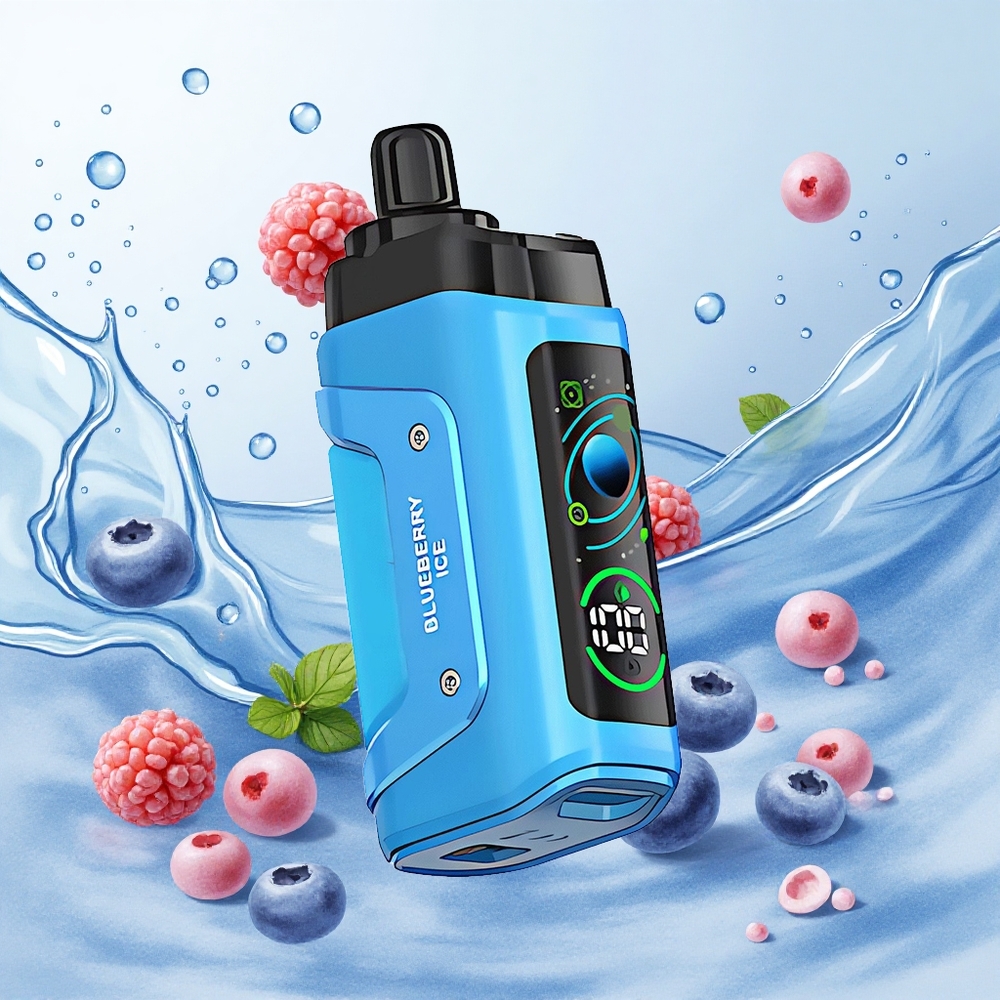 Razz Bar 45000 Puffs Eldobható E-cigaretta Állítható Légáramlással és Boróka Jég Ízzel Razz Bar 45000 Puffs Eldobható E-cigaretta Állítható Légáramlással és Boróka Jég Ízzel