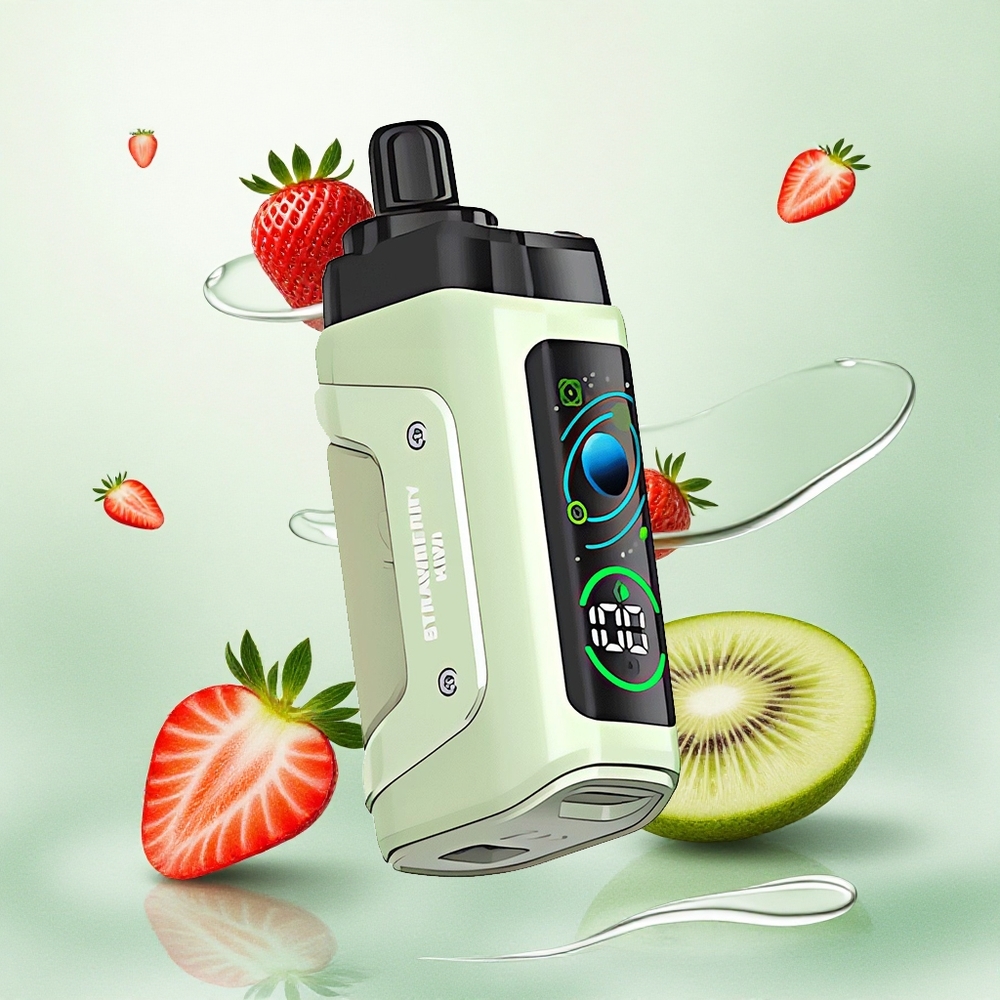 Razz Bar 45000 Puffs Eldobható E-pohár Eper-Kiwi Íz, 1.0 Ohm Mesh Coil, Típus-C feltöltés