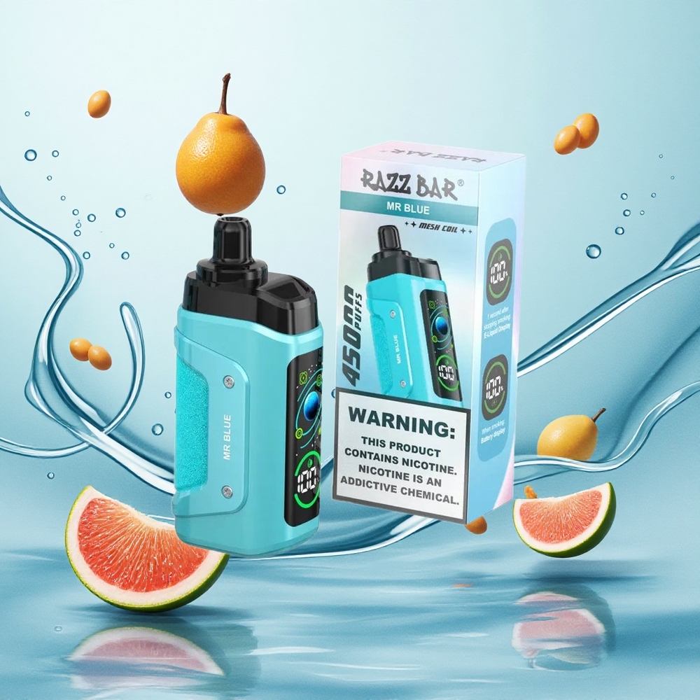 Razz Bar 45000 Puffs Eldobható Vape Állítható Légáramlás Mr Kék