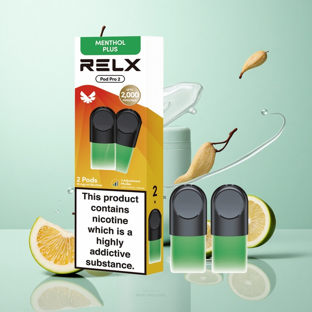RELX Pod Pro 2 600 Puffs 1,8% nikotintartalmú Menta-Mentol Plus