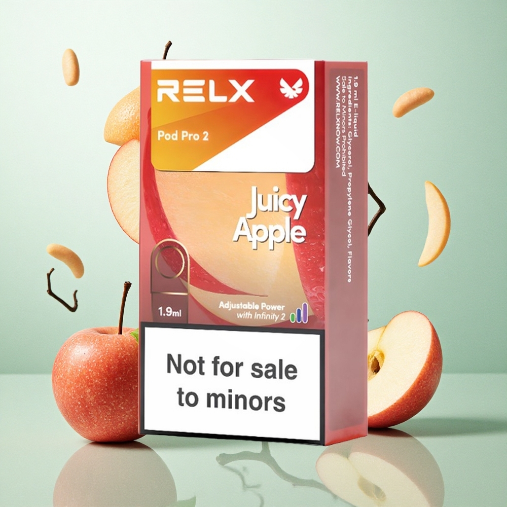 RELX Pod Pro 2 600 Puffs Gyümölcsös Alma 0% nikotin, 1.9ml