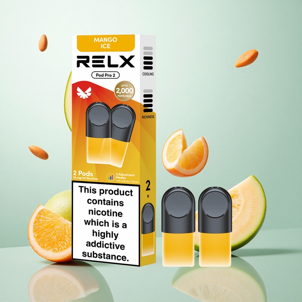 RELX Pod Pro 2 600 Puffs Mango Jég 1,8% nikotintartalom