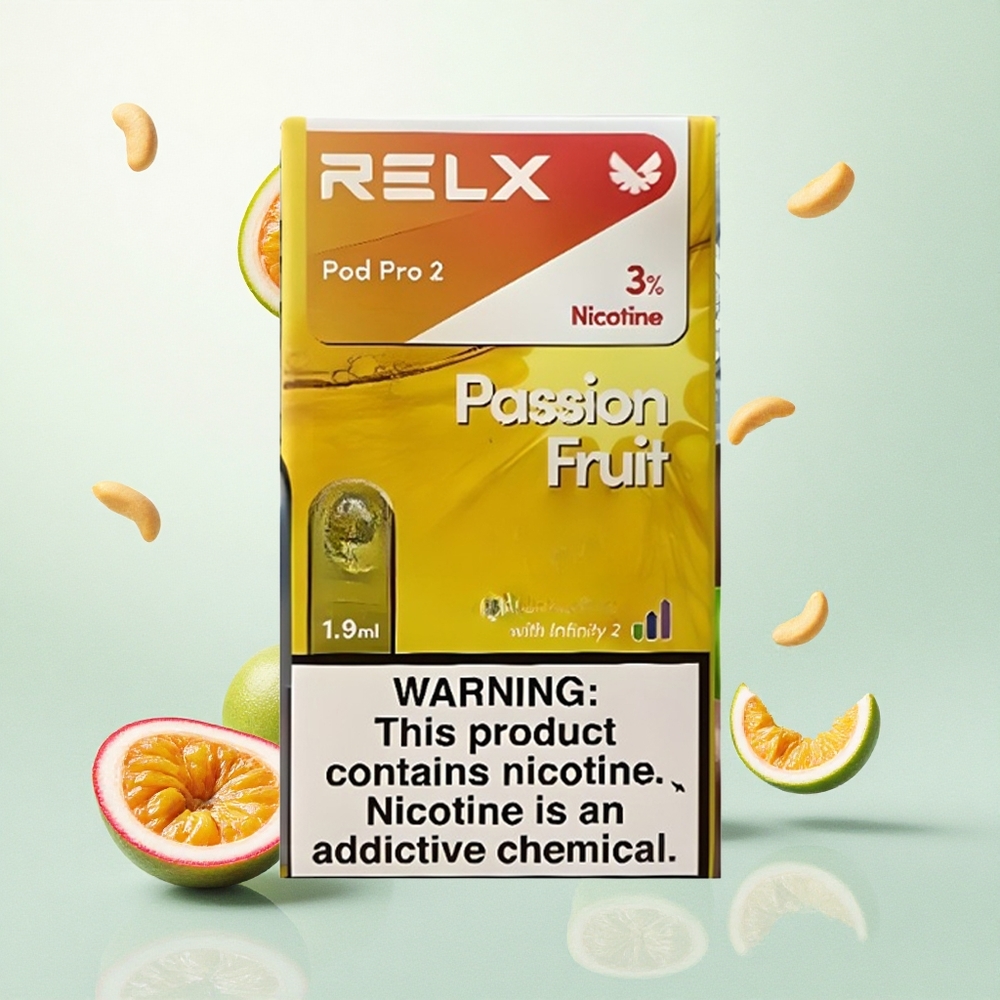 RELX Pod Pro 2 600 Puffs Passiógyümölcs 1,9ml e-liquiddal és 3 feszültségbeállítással