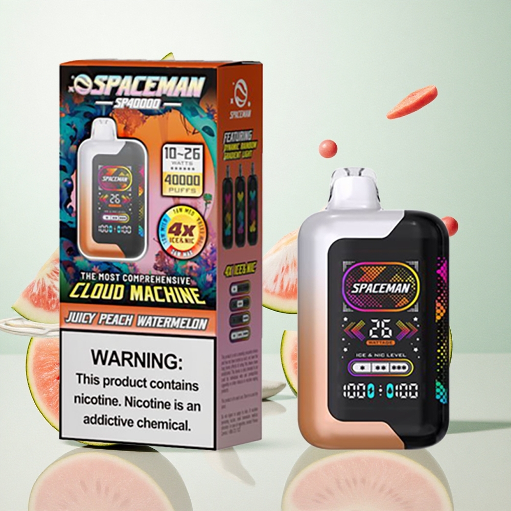 SMOK SPACEMAN SP40000 Eldobható E-liquides Tartály (20ml) Juci Peach Görögdinnye