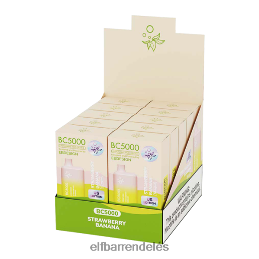Elf Bar 5000 Slukk - ELFBAR eper banán bc5000 fogyasztó - egyszeri - 50mg 6DL6ZV274