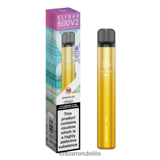 Elf Bar 600 Magyarország - ELFBAR 600v2 eldobható vape - 20mg 6DL6ZV9 banán jég
