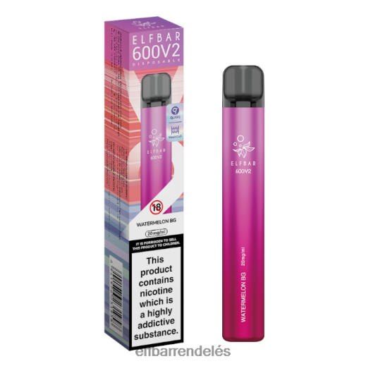 Elf Bar Budapest Shop - ELFBAR 600v2 eldobható vape - 20mg 6DL6ZV27 görögdinnye bg