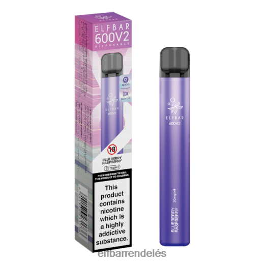 Elf Bar Rendelés - ELFBAR 600v2 eldobható vape - 20mg 6DL6ZV16 áfonyás málna