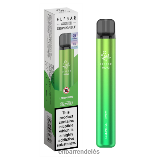 Elf Bar Vape Budapest - ELFBAR 600v2 eldobható vape - 20mg 6DL6ZV15 zöld citrom