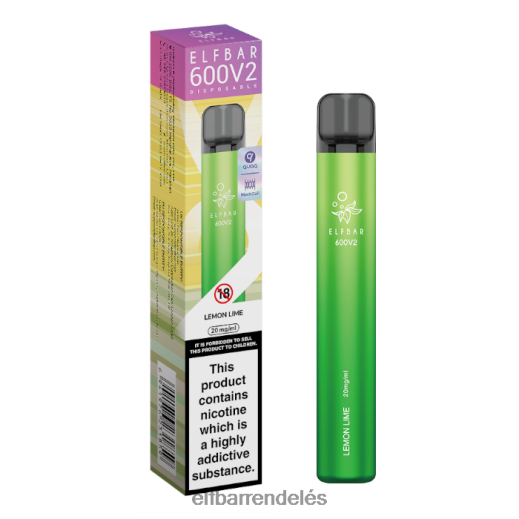 Elf Bar Vape Budapest - ELFBAR 600v2 eldobható vape - 20mg 6DL6ZV15 zöld citrom