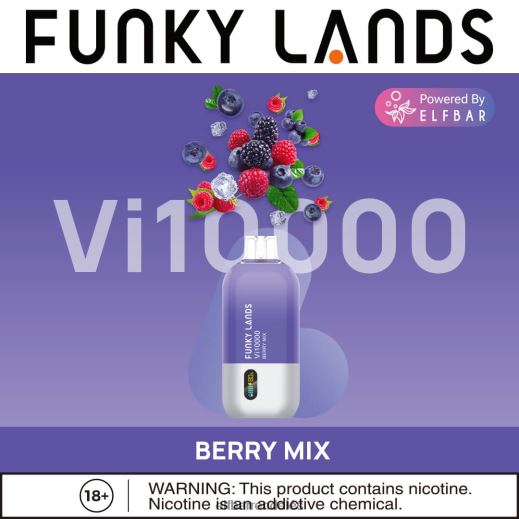 Elf Bar Vape Budapest - ELFBAR funky lands eldobható vape vi10000 puff 6DL6ZV465 áfonyás rózsa menta