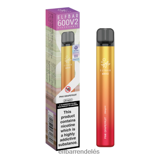 Elf Bar Vape Magyarország - ELFBAR 600v2 eldobható vape - 20mg 6DL6ZV19 rózsaszín grapefruit