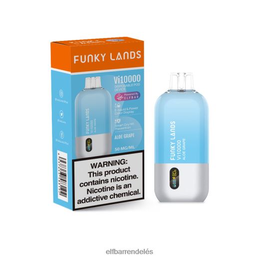 Elfbar Rendeles - ELFBAR funky lands legjobb ízű eldobható vape vi10000 grape sorozat 6DL6ZV452 áfonyás szőlő duó jég