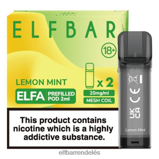 Elf Bar Rendelés Olcsón - ELFBAR elfa előretöltött hüvely - 2ml - 20mg (2 csomag) 6DL6ZV110 citrommenta