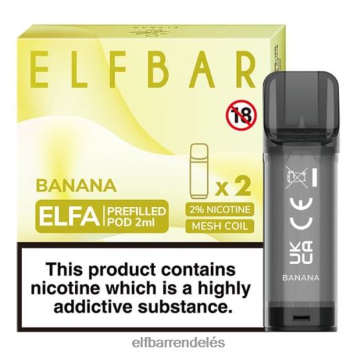 Elf Bar Rendelés Olcsón - ELFBAR elfa előretöltött hüvely - 2ml - 20mg (2 csomag) 6DL6ZV110 citrommenta